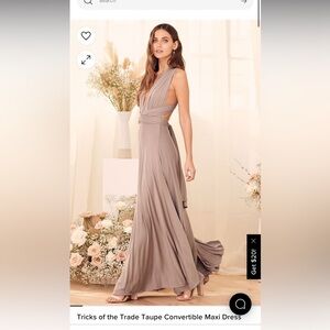Tricks of the Trade Taupe Convertible Maxi Dress
Lulus